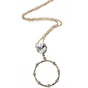 NEW VB & CO. women's crystal sparkle necklace in gold